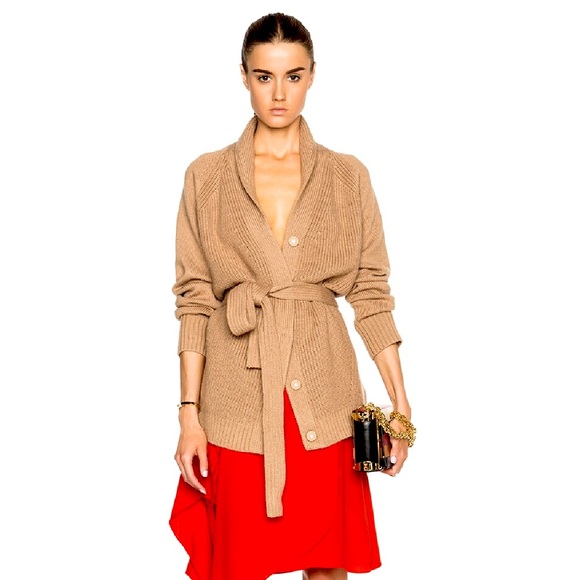 3.1 Phillip Lim Sweaters - 3.1 Phillip Lim Oversized Cardigan With Belt Camel Small Wool Sweater
